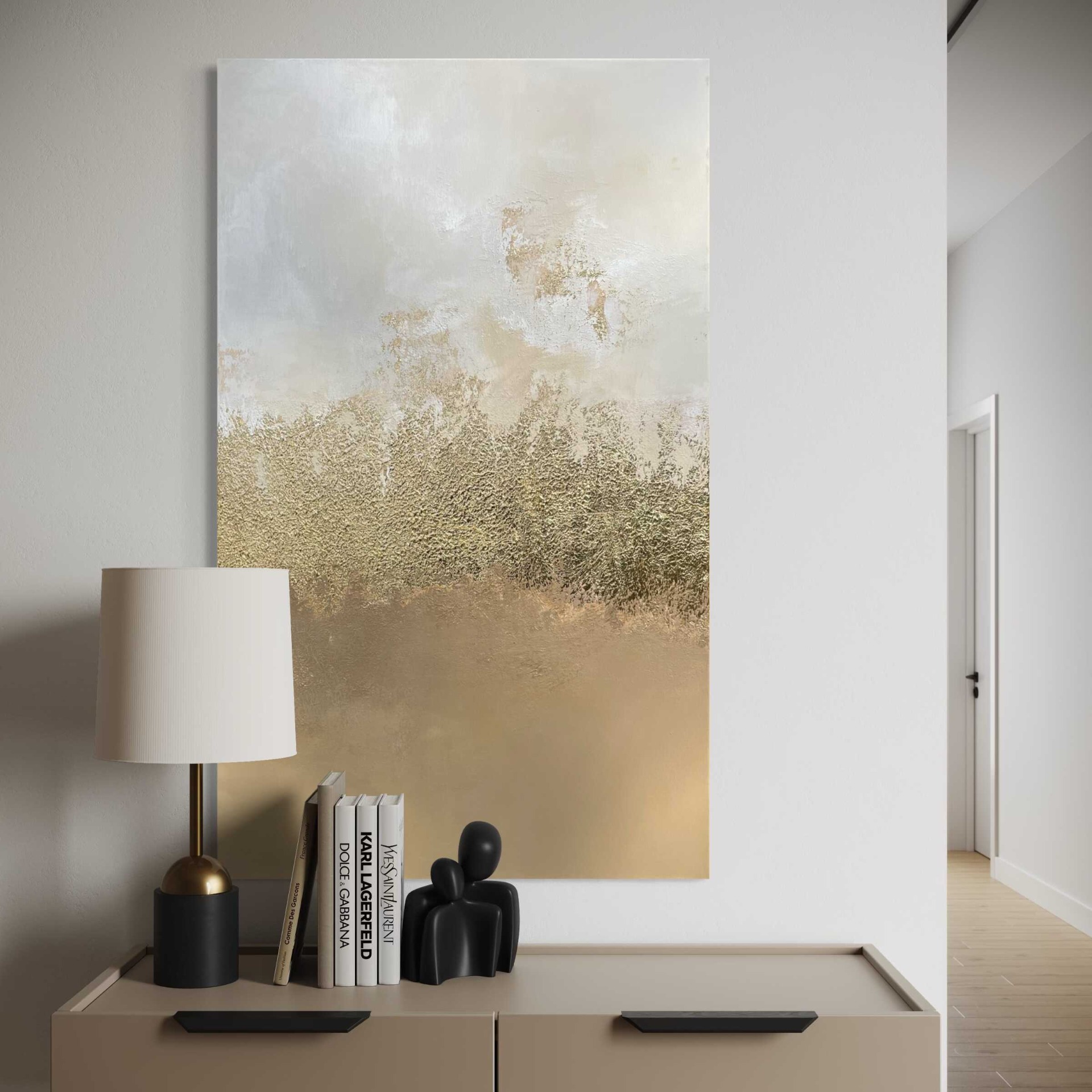 Aurea - arany absztrakt festmény strukturált felülettel